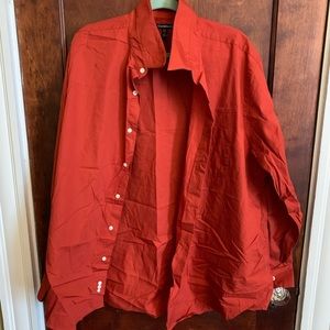 Croft and Barrow orange button down big and tall